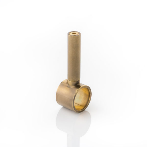 Solid brass support bracket for round hanging rail