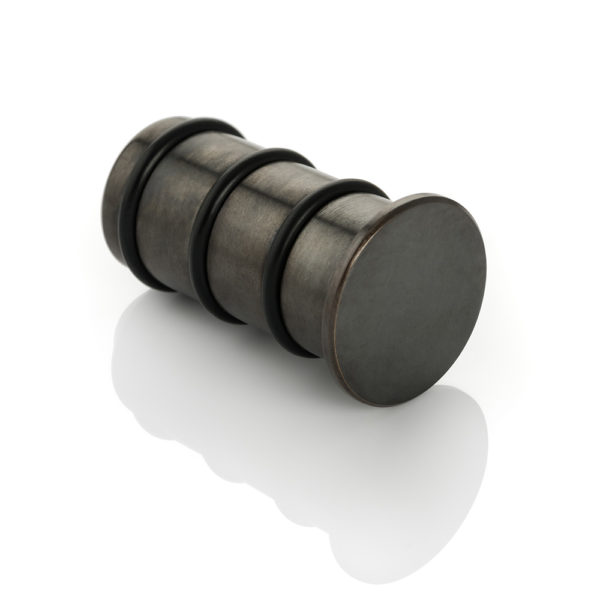 Solid brass end cap for round hanging rail