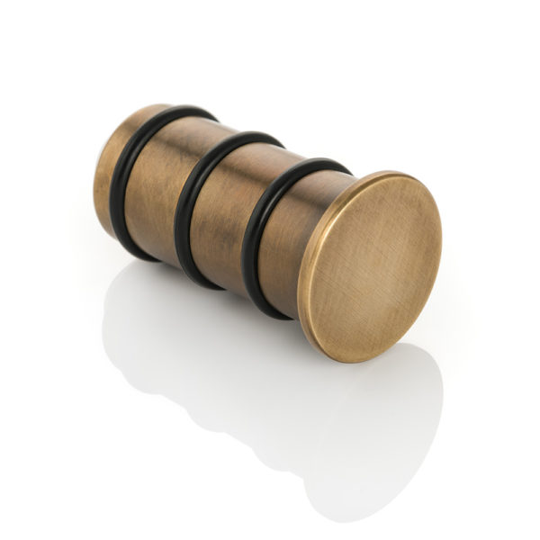 Solid brass end cap for round hanging rail