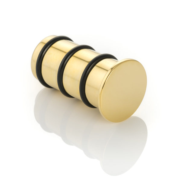 Solid brass end cap for round hanging rail