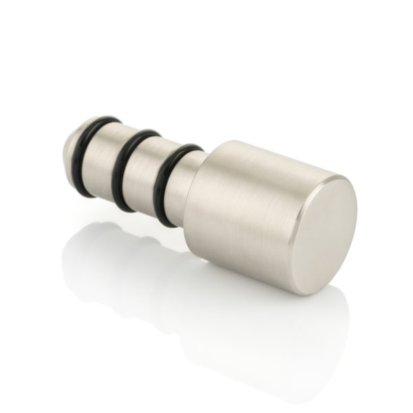 Solid brass extended end cap for round hanging rail