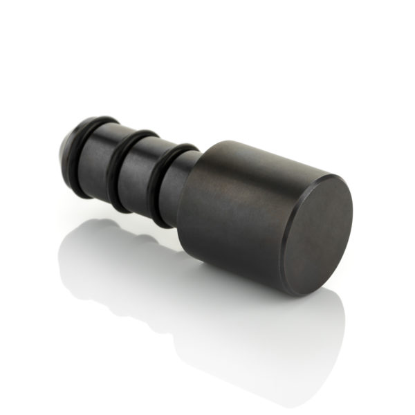 Solid brass extended end cap for round hanging rail