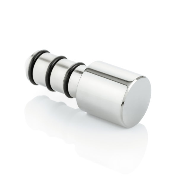 Solid brass extended end cap for round hanging rail