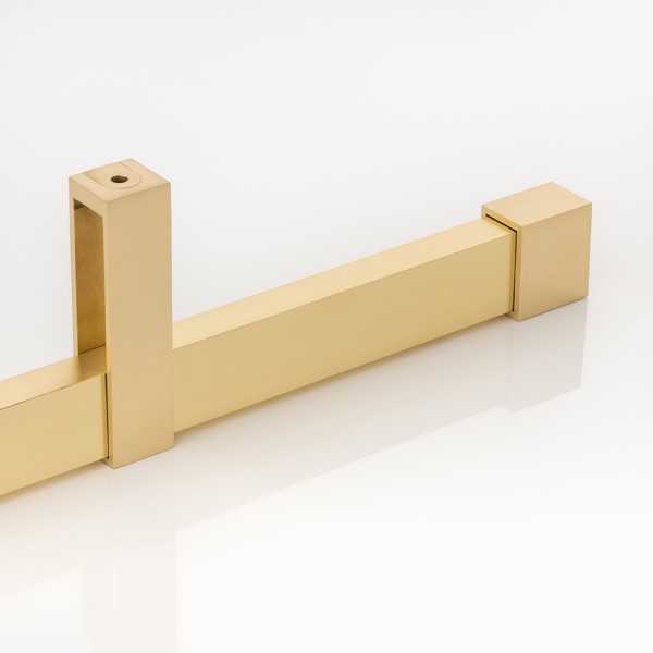 Rectangular hanging rail with ends fixed to wall Example 6