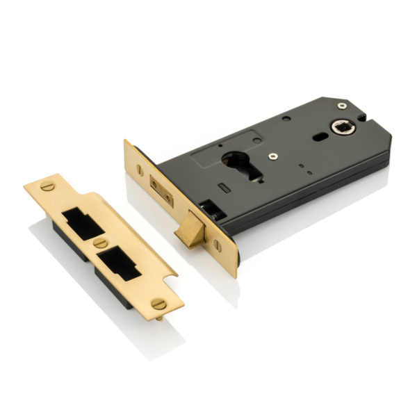 Horizontal euro cylinder latch lock