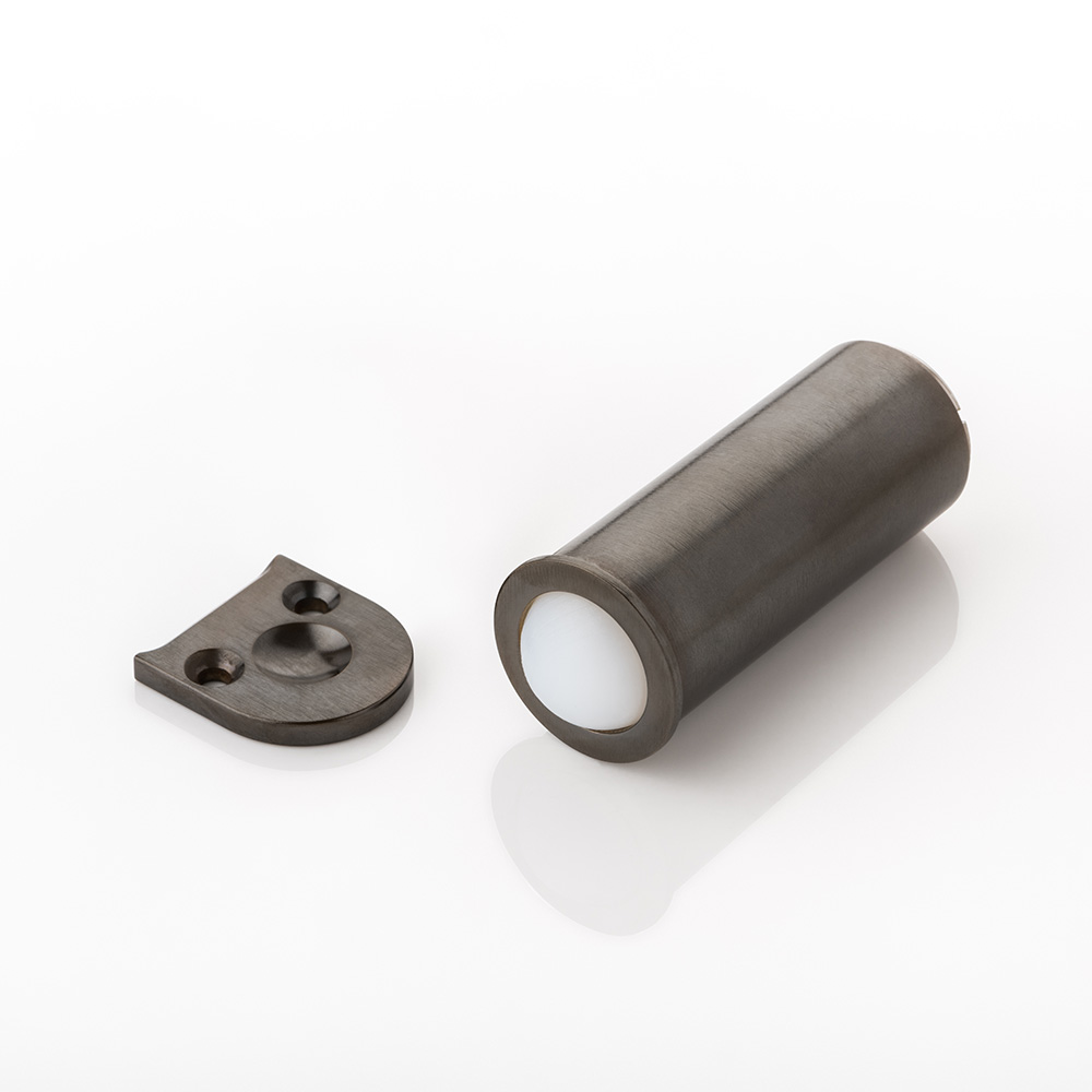 Solid brass round bullet cabinet catch, bonded