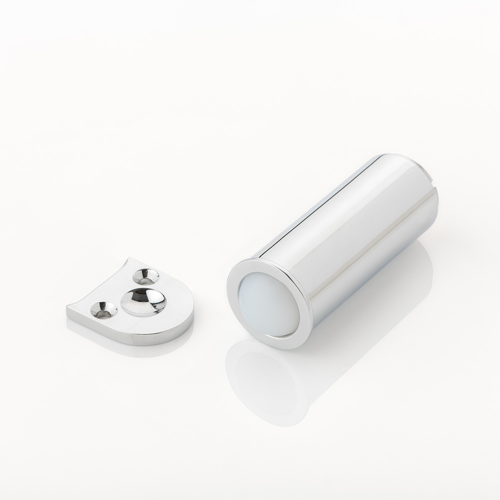 Solid brass round bullet cabinet catch, bonded