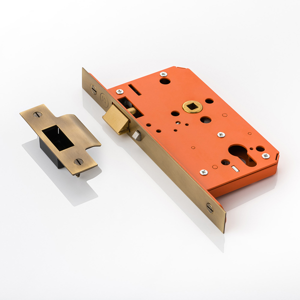 Orange large case euro cylinder latch lock with night latch function