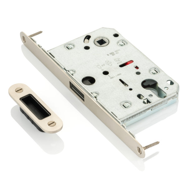 Euro profile latch lock with magnetic latch