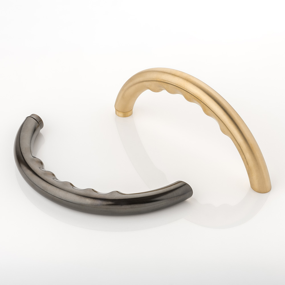 Infinity solid brass door lever handle with roseless rose