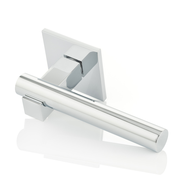 KH Intersect solid brass door lever handle with square rose