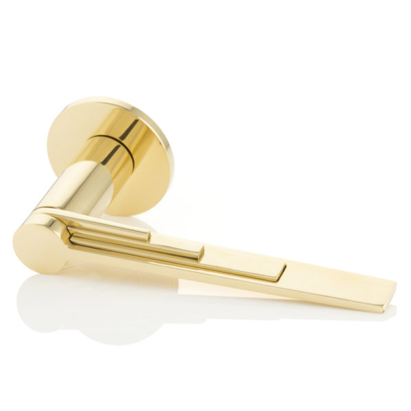 Scala II solid brass door lever handle