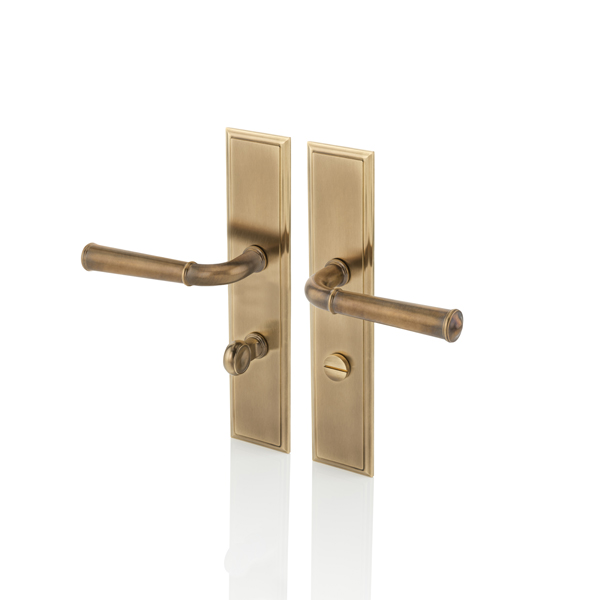 Darlington door lever handle with backplate and privacy turn/release