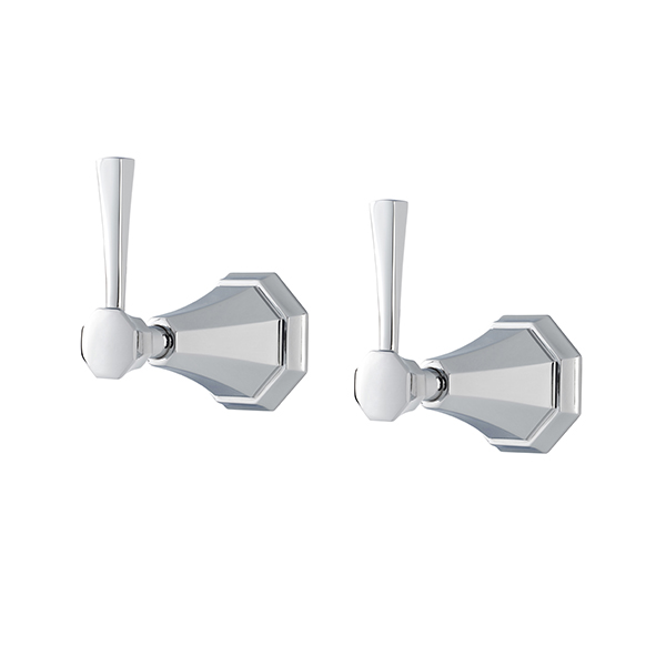 Deco wall-mounted bath/shower valves with lever handles