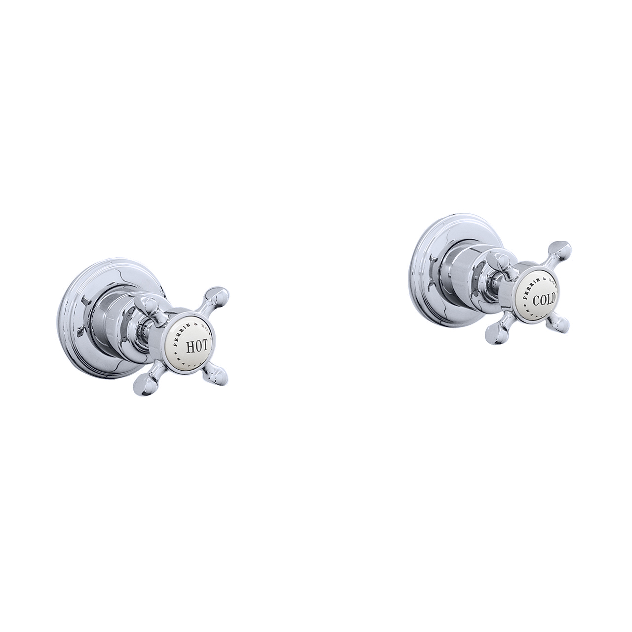Wall-mounted bath/shower valves with crossheads