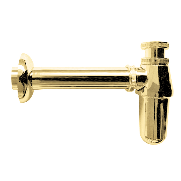 32mm bottle trap with 35mm outlet pipe and wall flange