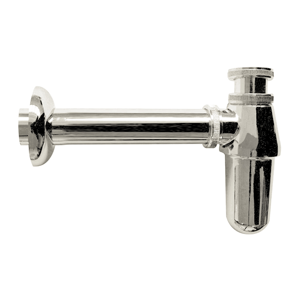 32mm bottle trap with 35mm outlet pipe and wall flange