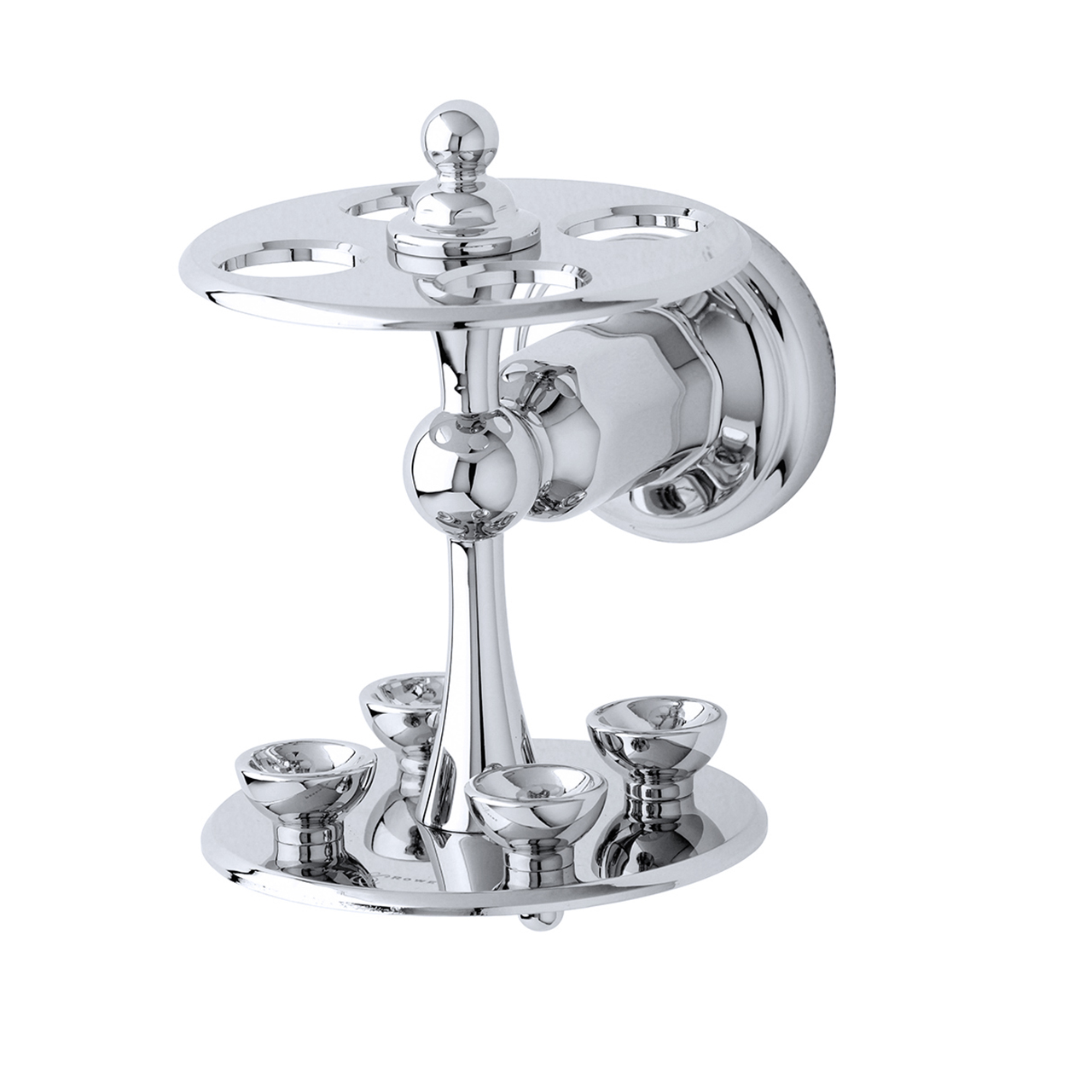 Wall-mounted toothbrush holder