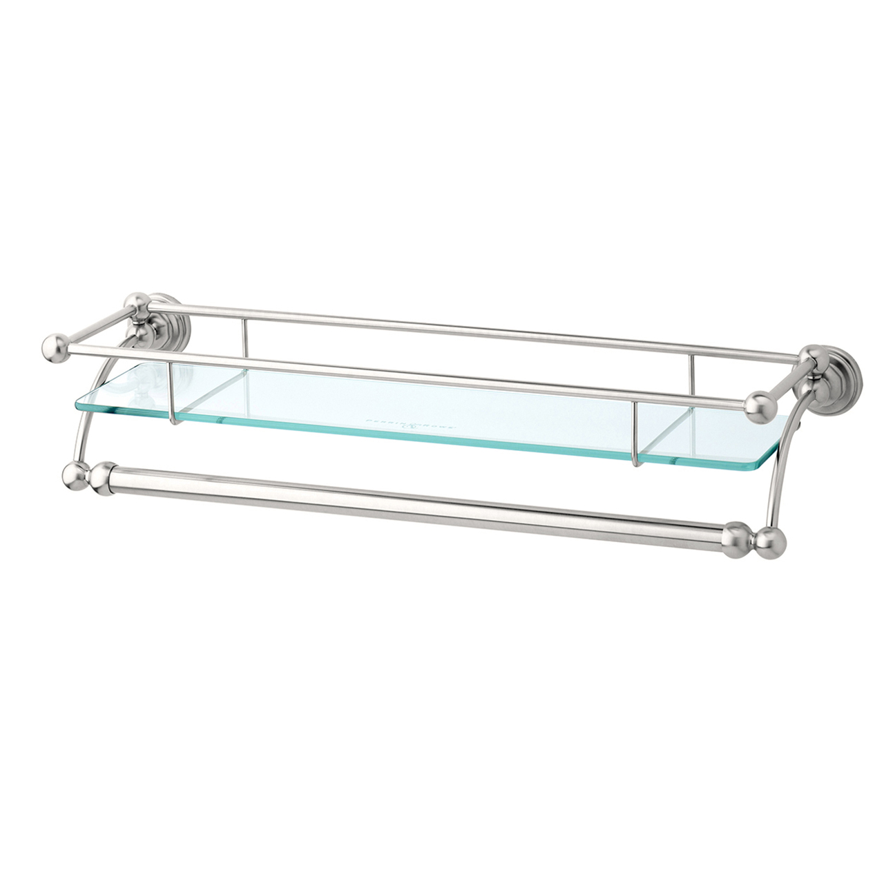 510mm glass shelf with rail