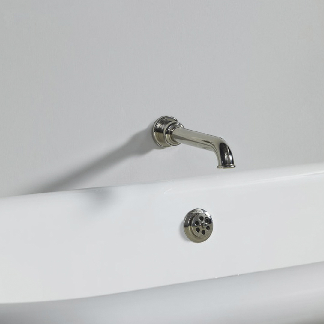 Rockwell wall-mounted tubular bath spout, 3 lengths