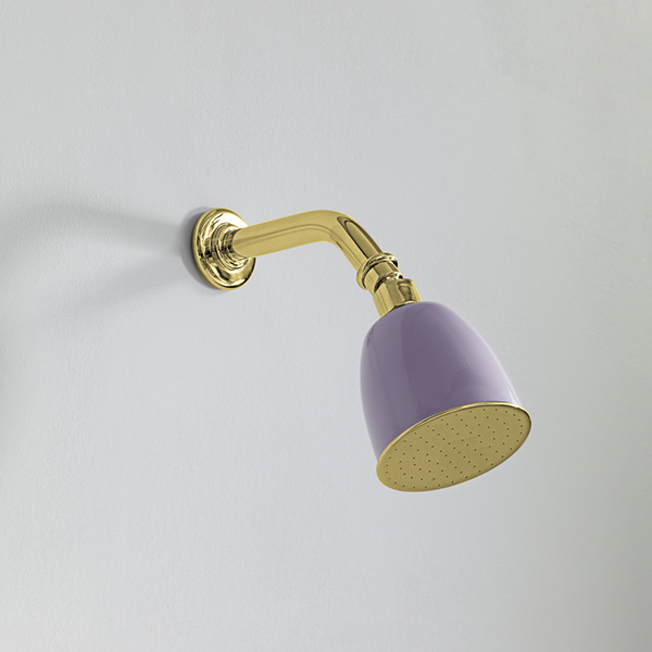 Rockwell 100mm shower rose with option of painted finish on 145mm angled arm with swivel