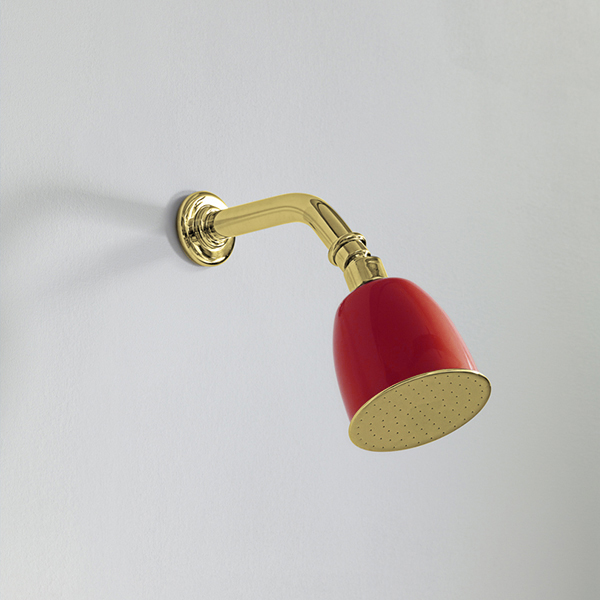 Rockwell 100mm shower rose with option of painted finish on 145mm angled arm with swivel