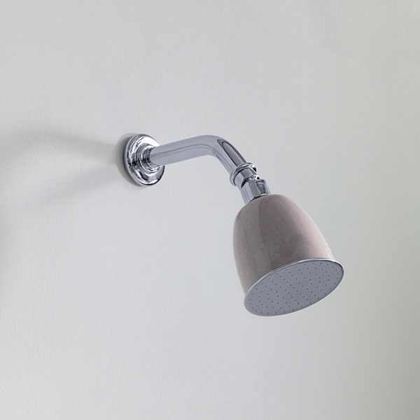 Rockwell 100mm shower rose with option of painted finish on 145mm angled arm with swivel