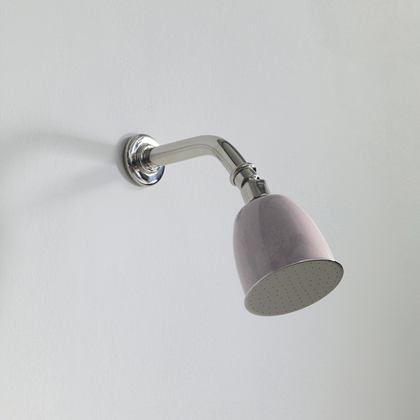 Rockwell 100mm shower rose with option of painted finish on 145mm angled arm with swivel