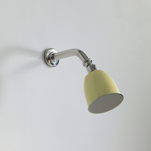 Rockwell 100mm shower rose with option of painted finish on 145mm angled arm with swivel