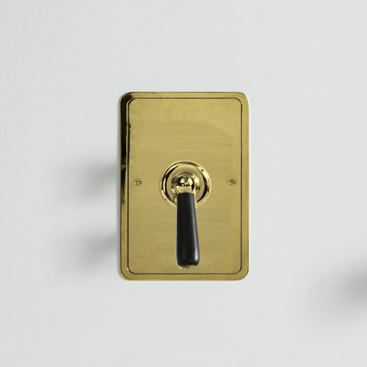 Rockwell single lever shower mixer with pressure balance valve & metal/coloured lever tap