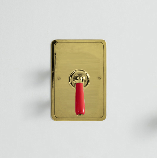 Rockwell single lever shower mixer with pressure balance valve & metal/coloured lever tap