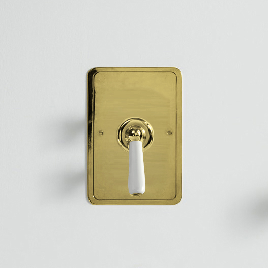 Rockwell single lever shower mixer with pressure balance valve & metal/coloured lever tap