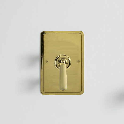 Rockwell single lever shower mixer with pressure balance valve & metal/coloured lever tap