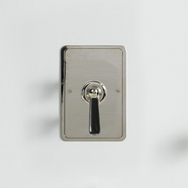 Rockwell single lever shower mixer with pressure balance valve & metal/coloured lever tap