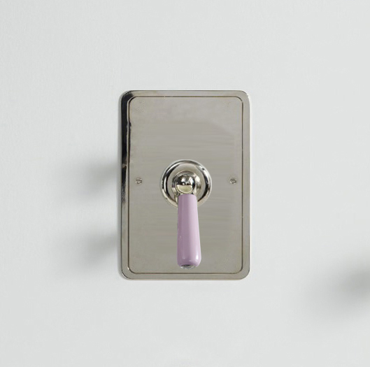 Rockwell single lever shower mixer with pressure balance valve & metal/coloured lever tap