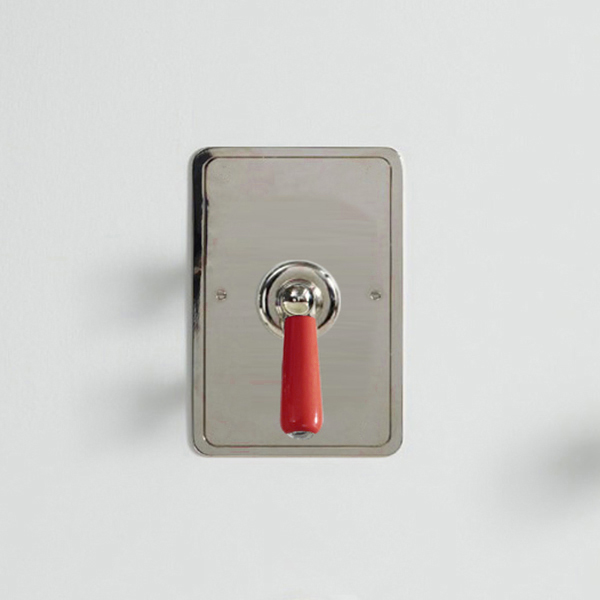 Rockwell single lever shower mixer with pressure balance valve & metal/coloured lever tap