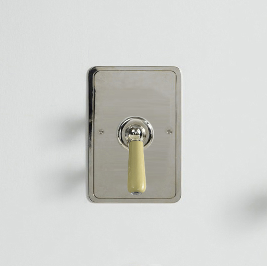 Rockwell single lever shower mixer with pressure balance valve & metal/coloured lever tap