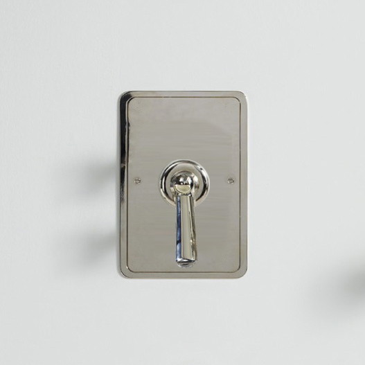 Rockwell single lever shower mixer with pressure balance valve & metal/coloured lever tap