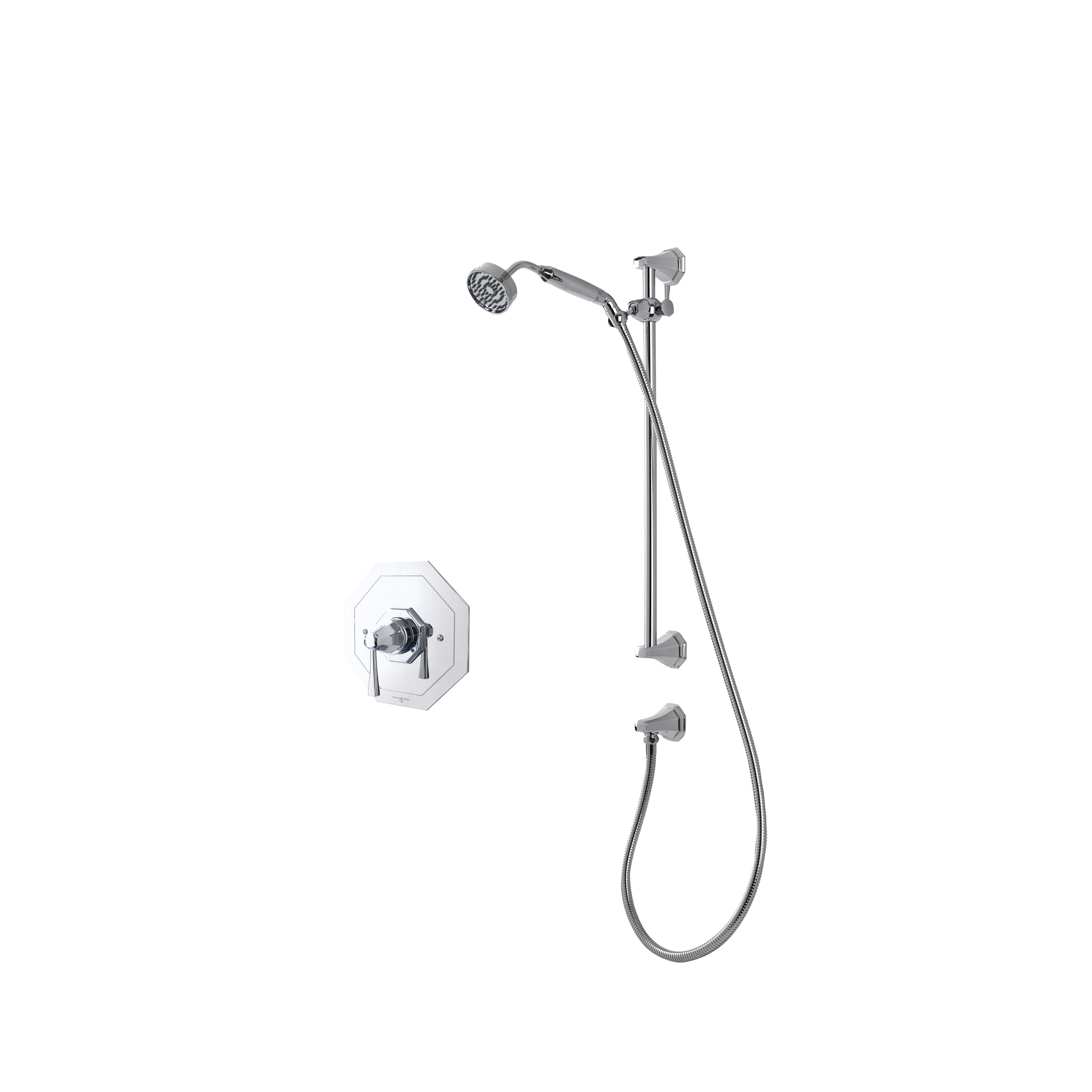 Deco shower layout - handshower on rail & mixer