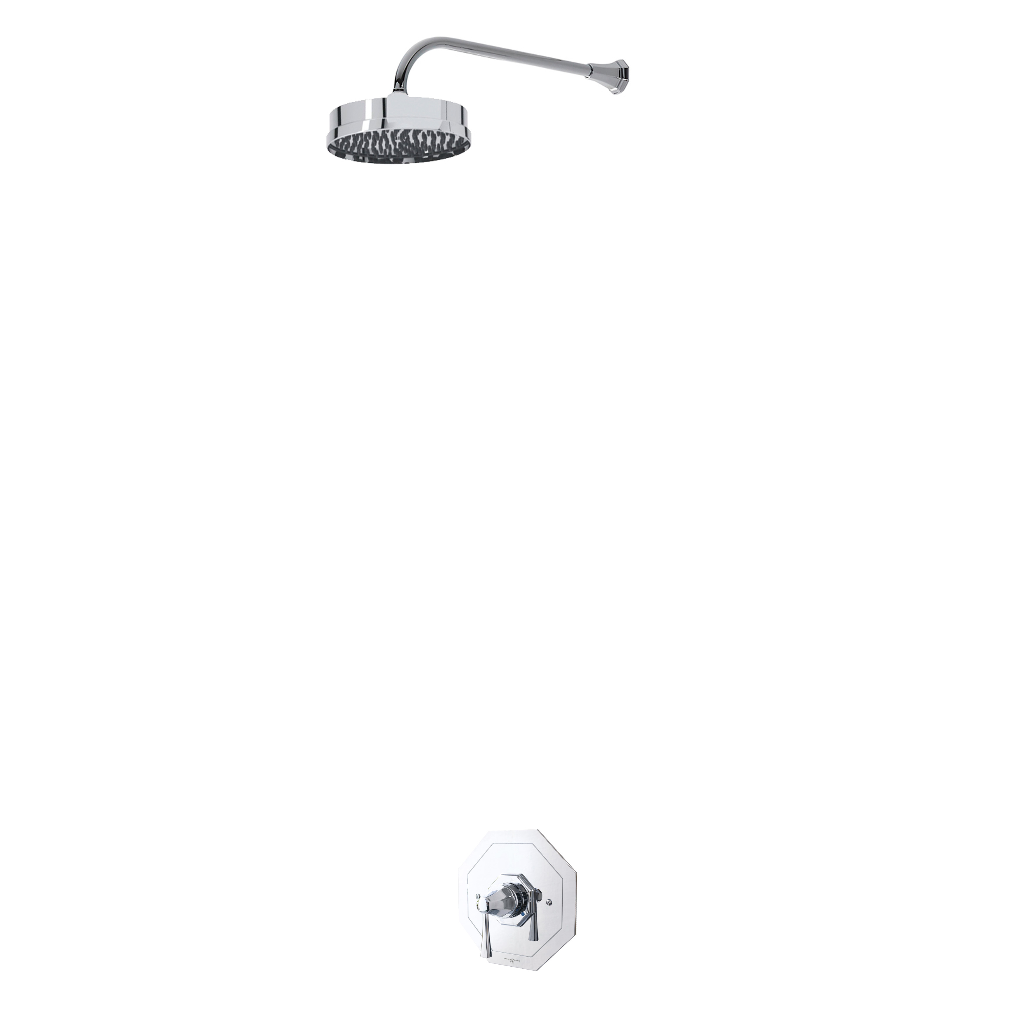 Deco shower layout - wall arm, rose & mixer