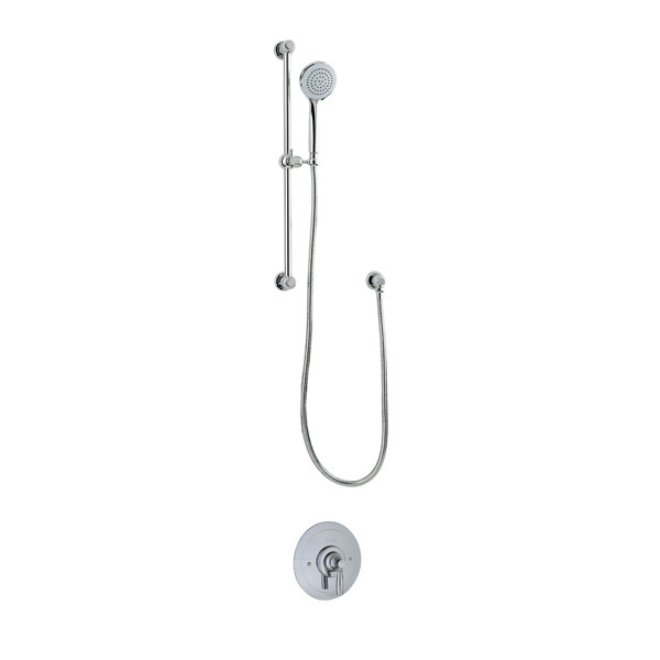 Langbourn shower layout - handshower on rail & mixer