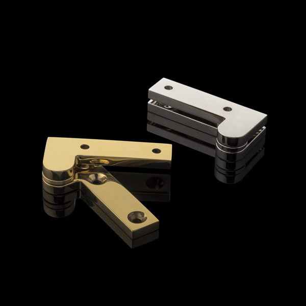 Solid brass pivot hinge for cabinets