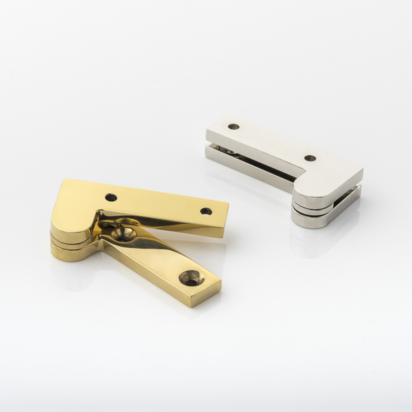 Solid brass pivot hinge for cabinets