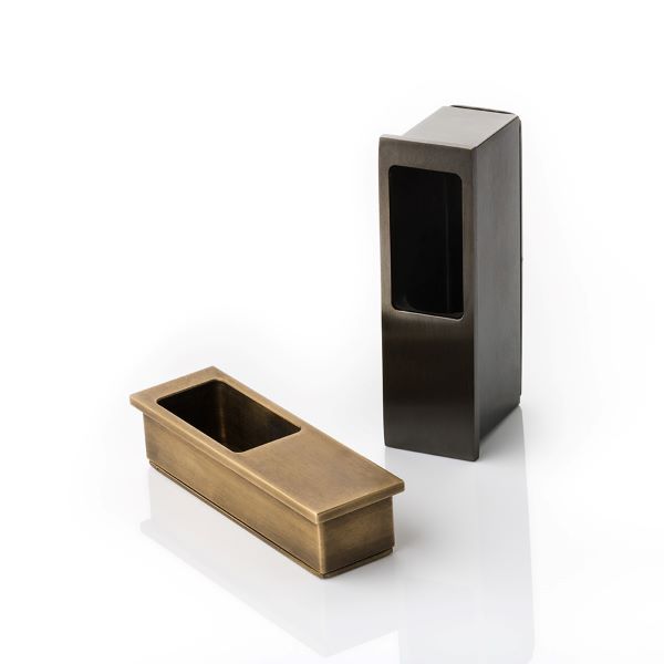 Solid brass pocket sliding door end pull