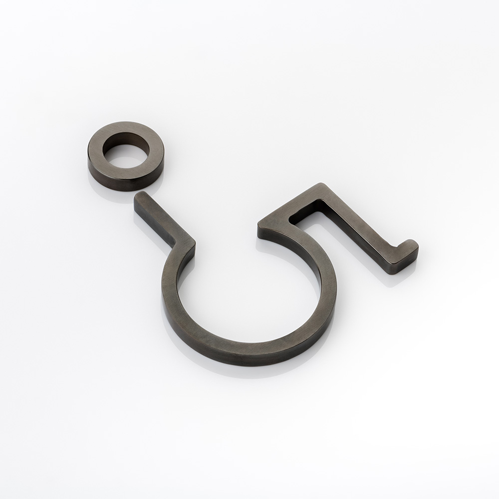 Solid brass 3D bathroom sign - Accessible, Ambulant or Disabled