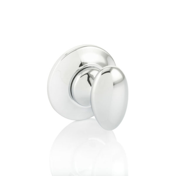 Oval thumb turn with tapered rose