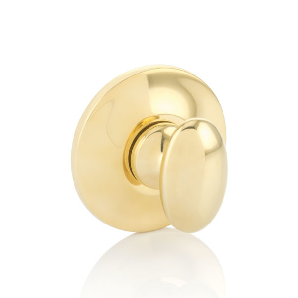 Oval thumb turn with tapered rose