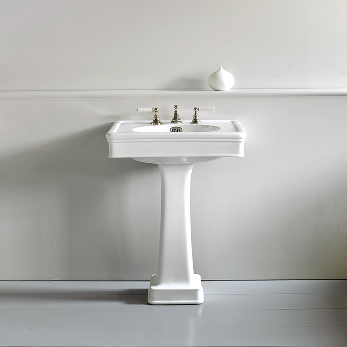 Lonsdale 550mm small basin on pedestal