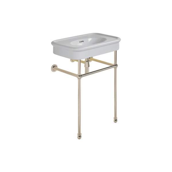 Rockwell 610mm Seattle Grey basin on basin stand. One or three tap holes.