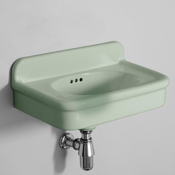 Rockwell 480mm cloakroom basin in Willow Green